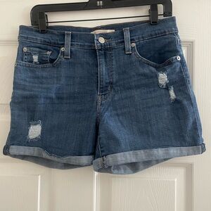Levi’s Denim Blue Jean Mid Length Shorts
